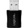 Logilink UA0299 USB 2.0 Adapter, Audio, USB-A/M to 3.5mm 4-Pin/F, black - 3